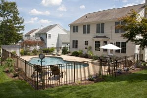 A gated pool fence