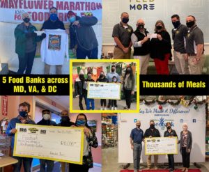 Maryland Food Bank at the Ravens Family Fun and Food Drive Telethon Collage